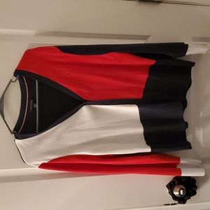 XXL red, white, navy blue Tommy Hilfiger cardigan